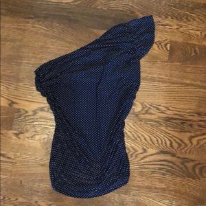 The Limited one shoulder polka dot top